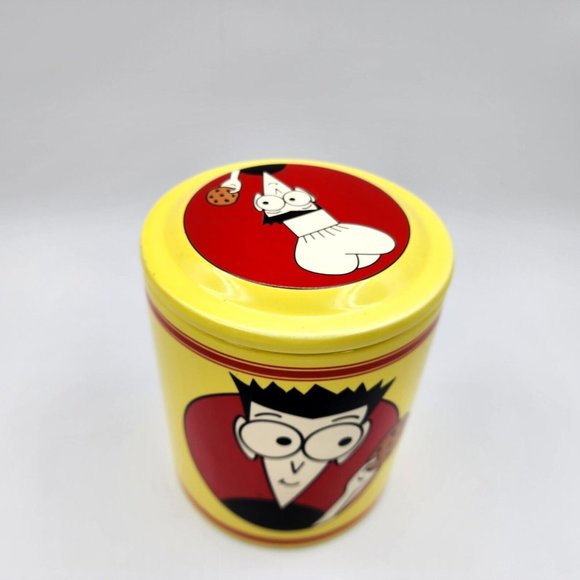 Vintage Homemade Cookies for Dummies Cookie Jar Canister Red Ceramic 6.25 in - Picture 4 of 12